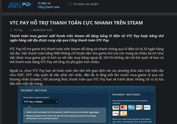 VTC Game chặn steam